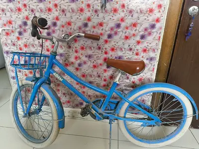 Blue 20-inch Children’s Cruiser Bike with Basket - Good Condition