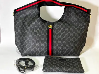 Gucci tote bag gray with pouch SALE