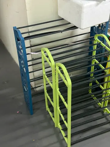 Metal clothes drying rack / hanging laundry airer - can also be used as storage rack