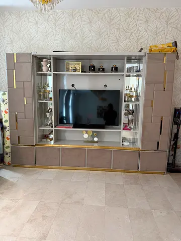 Urgent sale - Pan home Large modern entertainment center with display cabinets and TV unit
