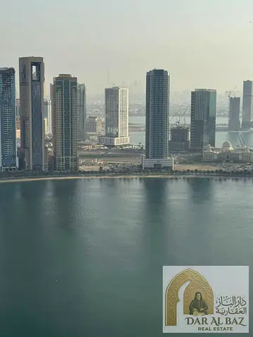 Two-bedroom apartment for annual rent in Al Khan, Sharjah | Large laundry room | 3 bathrooms | Balc