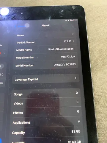 iPad 6th generation - 32GB, good working condition
