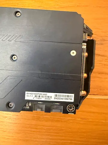 Used Gigabyte RTX 2070 SUPER Windforce graphics card with backplate and heatsink - working condition