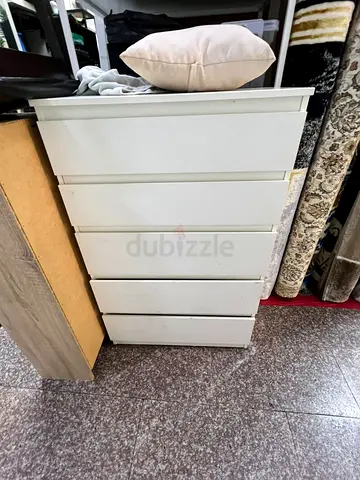 White 5 Drawer Chest