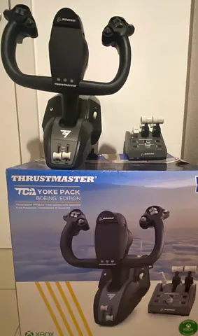 THRUSTMASTER boeing yoke and throttle quadrant (no wires)