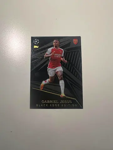 2023/2024 topps Match Attax UEFA club competitons Gabriel Jesus Black Edge Edition (card # 492)