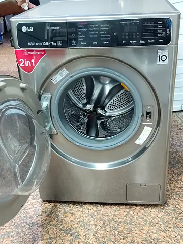 LG 2-in-1 Washer Dryer 10.5kg/7kg - Front Load, Inox