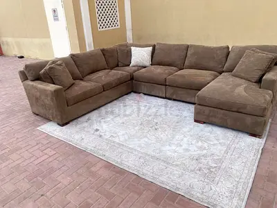 Looks perfect condition Crate&Barrel axis Feather filled U Shape sofa