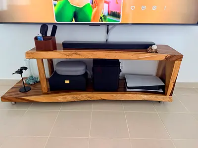 Unique Custom-Made Solid Wood TV Unit