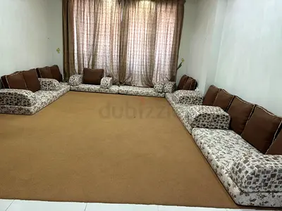 Large Majlis Floor Seating Set with Cushions and Comfortable Traditional Setup