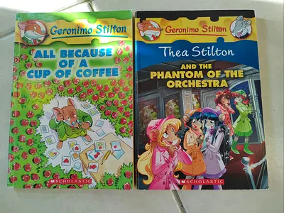 Geronimo Stilton: All Because of a Cup of Coffee & Thea Stilton: Phantom of the Orchestra (2 books)