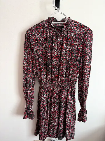 Women's long-sleeve floral midi dress - small/med fit