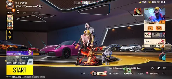 PUBG Mobile account with ranked skins, vehicles and rare cosmetics