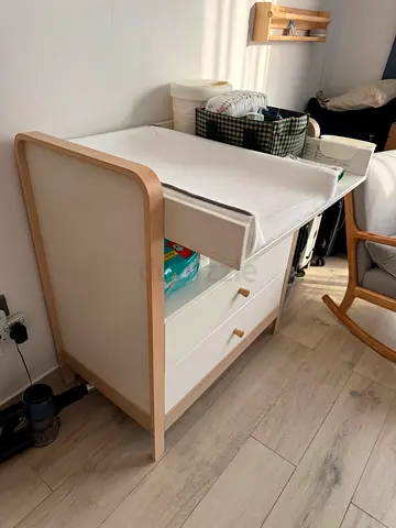 Ikea white changing table with drawers - good condition