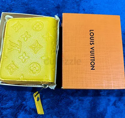 Yellow Louis Vuitton Zip Around Wallet with Box Designer Inspired UNISEX