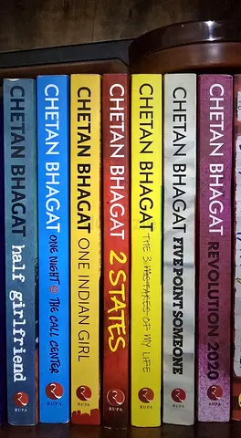 Chetan Bhagat collection — 8 paperback novels (English)