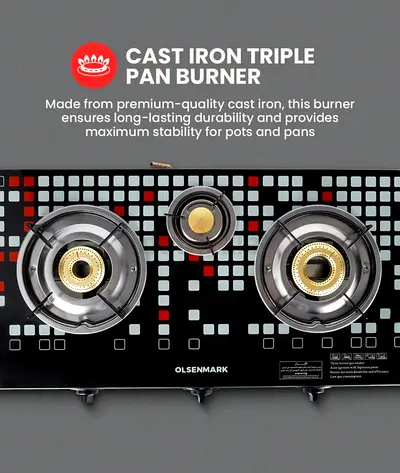 3 burners gas stove