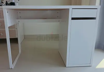IKEA MICKE Desk 105x50 - White, Drawer + Cabinet