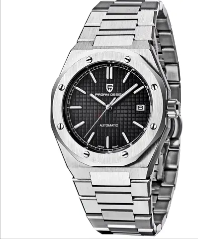 Pagani Design Stainless Steel Automatic Men's Watch - Black Dial