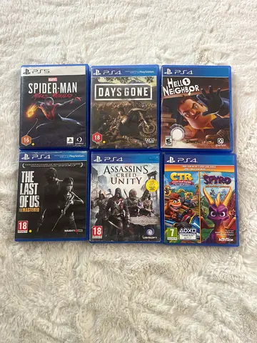 Collection of PS4/PS5 games — Spider-Man, The Last of Us, Days Gone, more