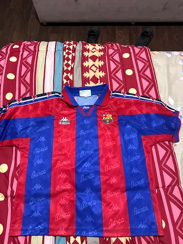 Vintage FC Barcelona Kappa Home Football Jersey -R9- Size L