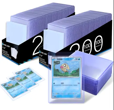 Bulk Card Sleeves 200x2 Pokemon and one piece Toploaders for Trading Cards