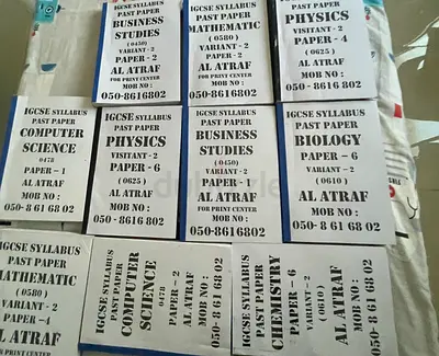 Set of IGCSE Past Paper Booklets (Math, Physics, Biology, Business, Computer Science)