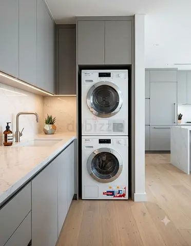 Miele Stacked Washer & Dryer Set – Good Working Condition | Space-Saving Design | Premium German