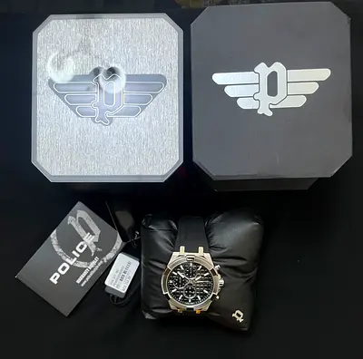 Police Chronograph Men's Watch with Original Box and Tags