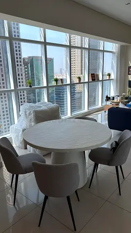 Modern Round Dining Table with 4 Chairs