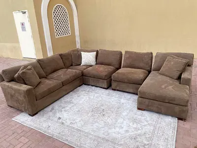 Excellent condition Crate and barrel axis u shape sofa