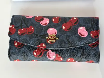 Coach Women wallet cherry pattern