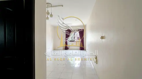 Three bedroom apartment with living room for annual rent in Al Qasimia Al Mahatta no deposit spacio