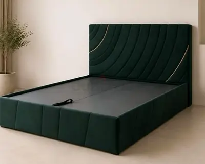 Dark green colour 180*200 king size hydraulic Bed
