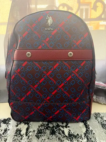 US Polo Assn Monogram Pattern Backpack