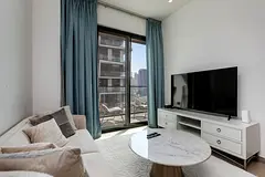 Modern 1BR with Balcony & Pool in Binghatti Nova