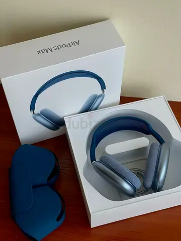 Apple AirPods Max 2nd generation (master copy)- Silver/Blue, Excellent Condition with Case