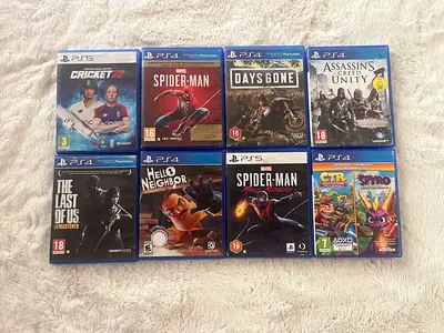 Bundle of 9 PS4/PS5 Compatible Games — Spider-Man, Days Gone, The Last of Us, Spyro + more