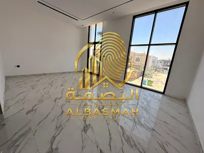 Villa for sale in Sharjah, Al-Hawshi, Al-Badi' suburb. Excellent finishing. Freehold ownership for Arab brothers.