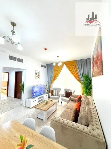 الشارقه مويلح شقه غرفه وصاله ومطبخ وحمام وبلكونه
