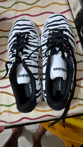 Adidas black & white zebra pattern sneakers - Brand new
