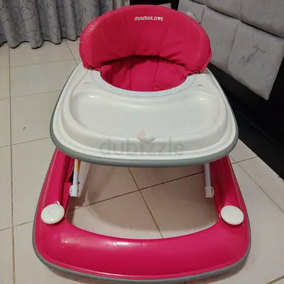 Original Pink Mamalove Baby Walker - Adjustable, Good Condition