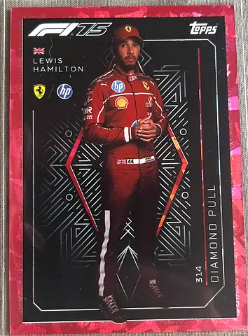 Lewis Hamilton Red parallel Ferrari Debut race card