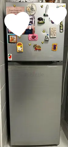 Silver double-door Refrigerator