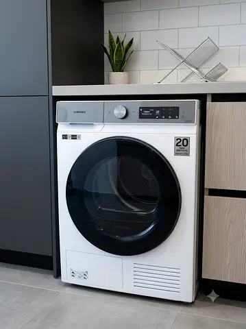 Samsung Front-Load Washer Dryer – Condenser | White | Good Condition | Modern Design