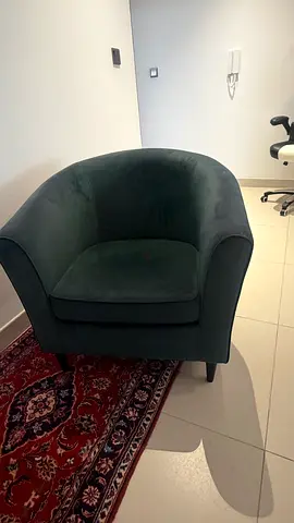 THE One Green Velvet Accent Armchair – Lounge / Tub Chair