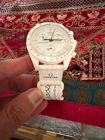 Omega Swatch Moon Face Full White