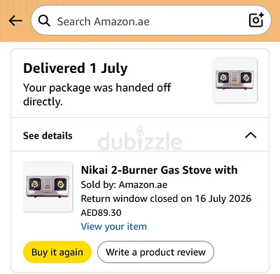 Urgent sale - Gas cylinder & 2-Burner Gas Stove - Portable Double Burner