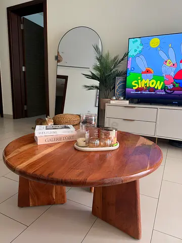 Solid Wood Round Coffee Table