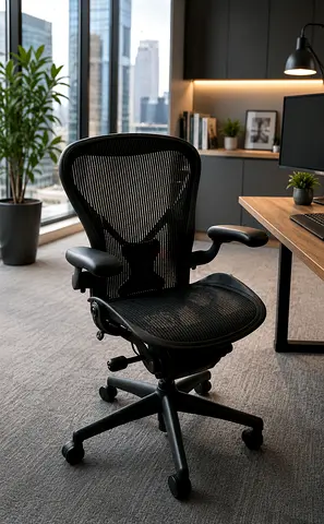 Herman miller Ergonomic Mesh Office Chair - Adjustable Armrests & Lumbar Support